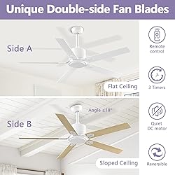 Outdoor Ceiling Fan, BECLOG Ceiling Fans 60” with
