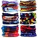 DEMIL Multifunctional Sports Stretchable Seamless Casual Headband Sweatband Magic Camo Scarf Balaclava Headwear Head Wrap (6PCS-A)