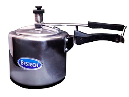 Bestech Aluminum Mirror Finish Regular Inner Lid Induction Bottom Silver Inner Lid 3 Ltrs Pressure Cooker