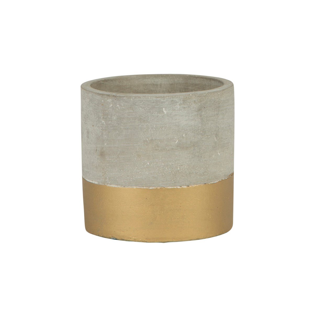 Sass & Belle Mini Tuva Gold Dip Cement Planter