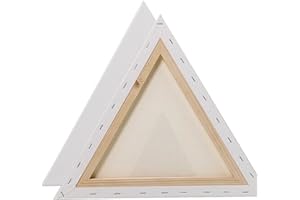 2 Pack Artist Blank Canvas, 45cm Stretched Canvas Frames Panel Board, Triangle Art Board for Acrylic Oil Painting