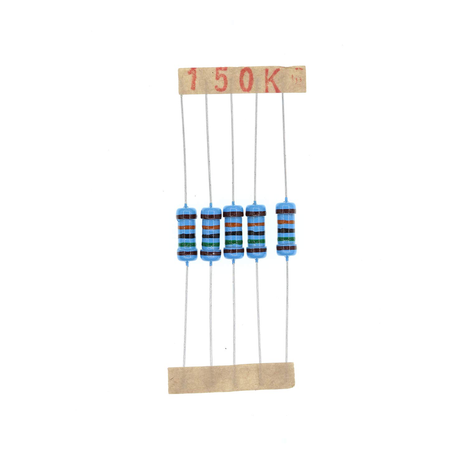 HUABAN 100PCS 1 Watts 1W 150K Ohm 1% Metal Film Resistor