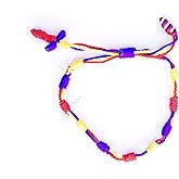 CharmsOfTheWorld Handmade Bracelet from Medellin - Colombia Venezuela Ecuador Flag Colors - Threaded - Adjustable