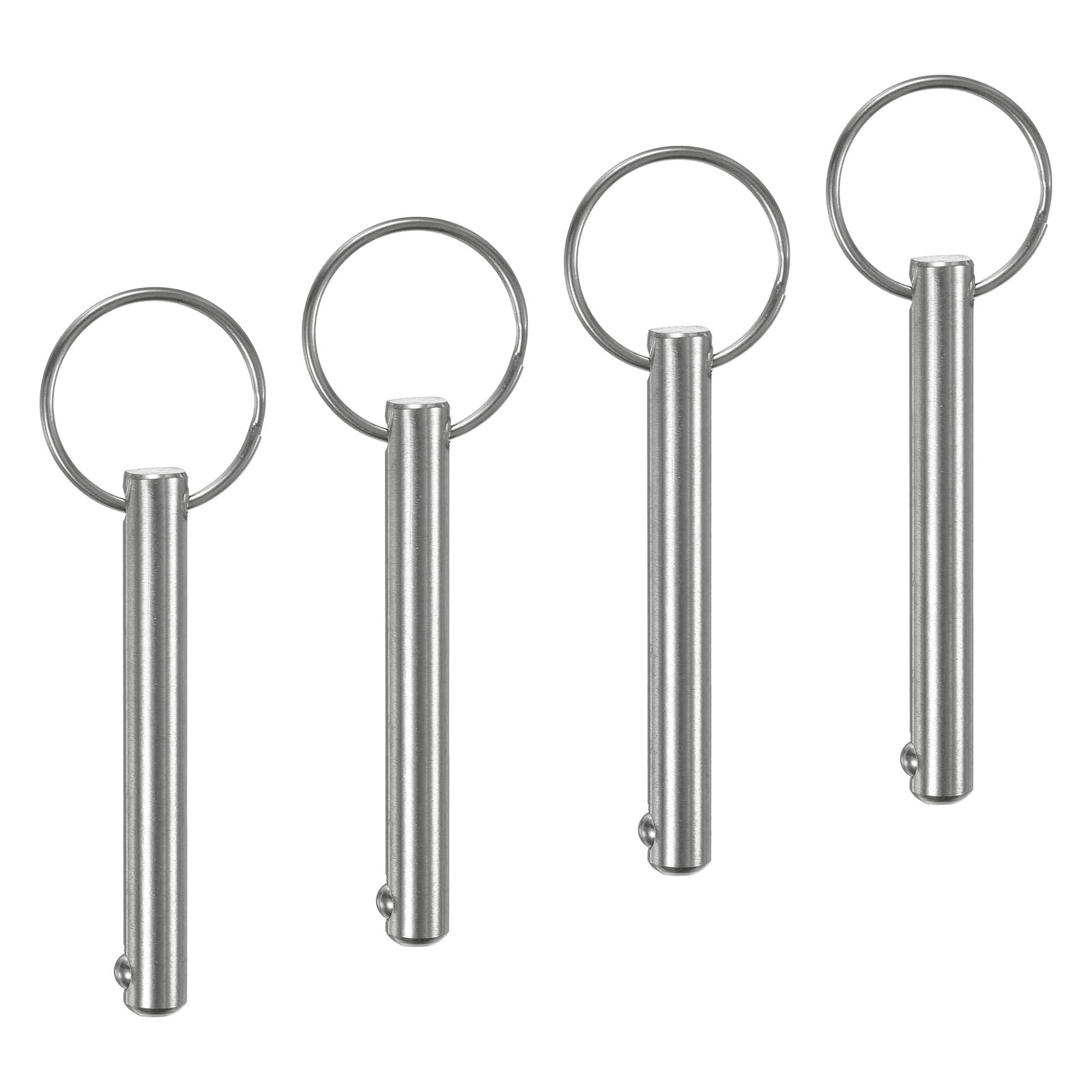 M METERXITY 4-Pack Quick Release Pins, 5/16" [8mm] Diameter, 2.17" [55mm] Usage Length Bimini Top Pin for Shipbuilding/Boat/Trailer, 2.76" [70mm] Total Length 304 Stainless Steel Hardware Pins