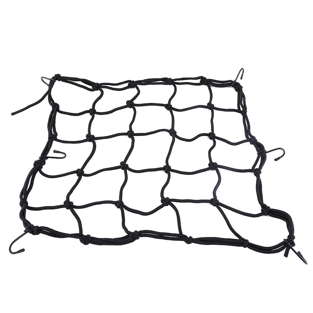Motorcycle Cargo Net, 15"x15" Motorcycle Helmet Net Bungee Cargo Net Motorcycle Bungee Mesh Luggage Net With 6 Adjustable Hook For Motorcycle Bike Truck luggage net cover bagagenet