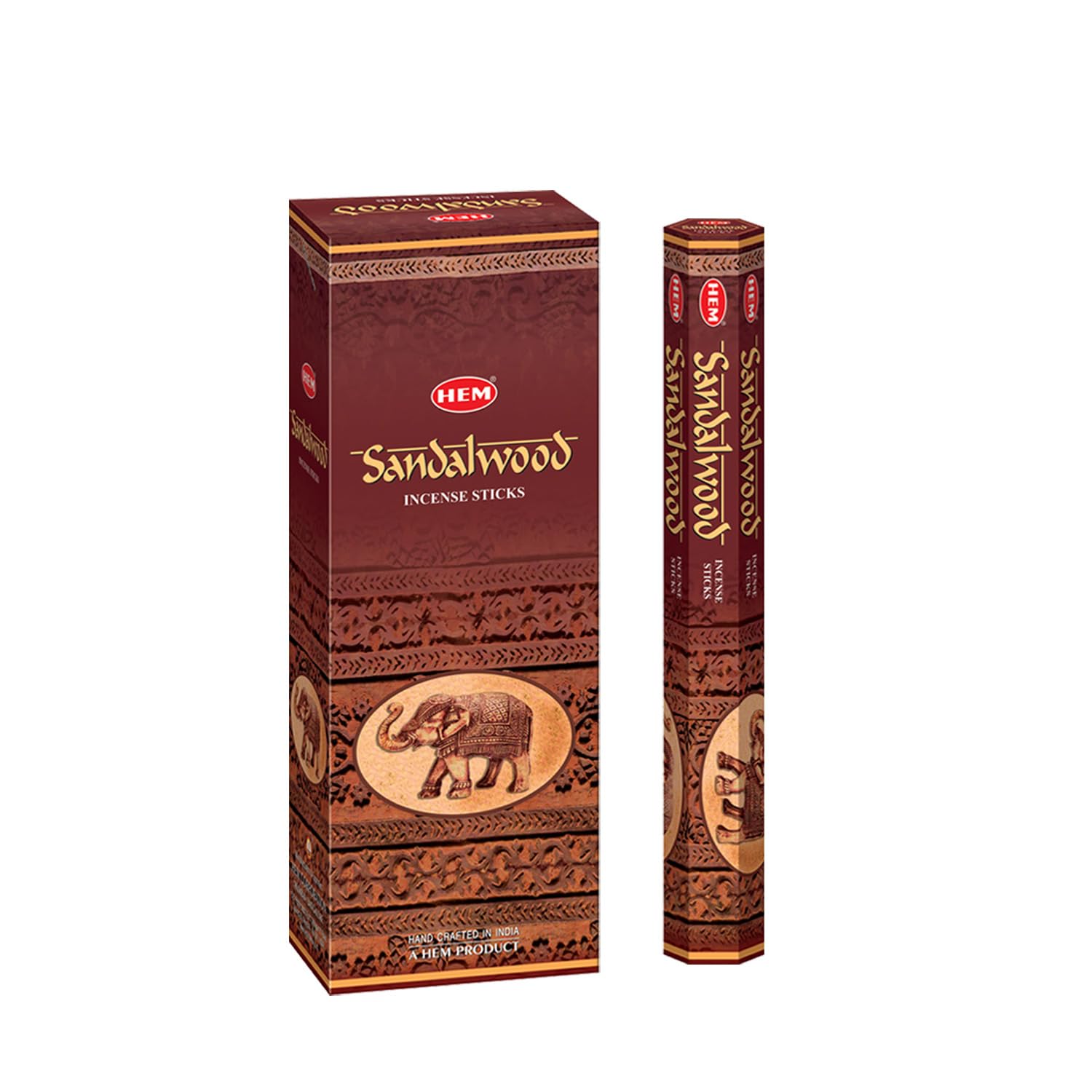 Photo 1 of HEM Sandalwood Incense Sticks – 120 Count (6 Boxes of 20) | Authentic Woody Aroma for Meditation, Prayer, Relaxation & Spiritual Cleansing | Long-Lasting Natural Fragrance.