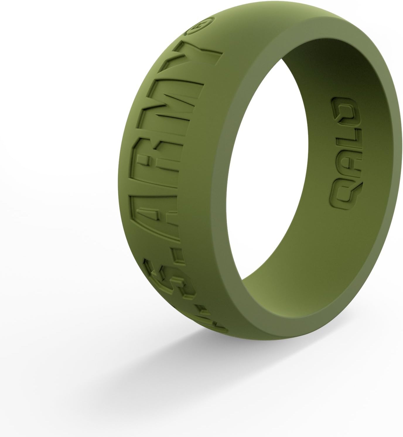 QALO Men's and Women's Functional Silicone Rings with Ring Storage Pouch, Tough Q2X Material, U.S. Army Military Collection