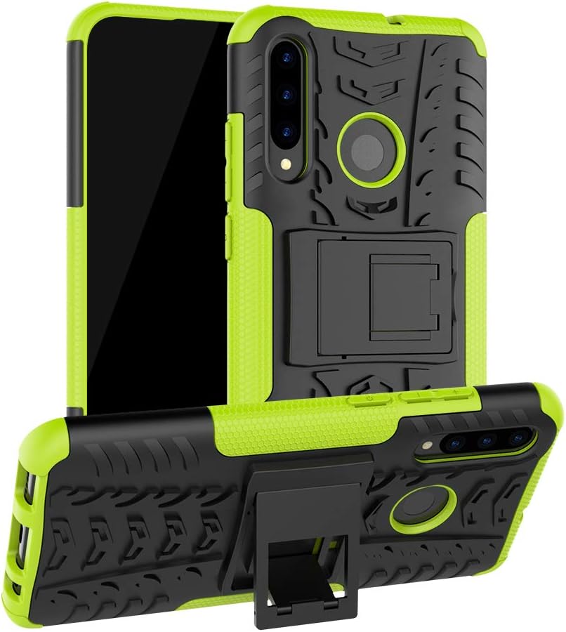 Dedux Case Compatible with vivo Z1 Pro Case, Heavy Duty Hard PC Back and Flexible TPU Bumper Kickstand Case Cover for Outdoor, Green