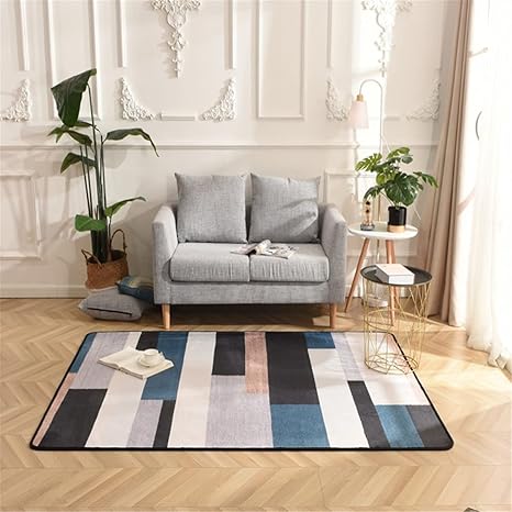 Amazon モダン 居間の敷物 パープルグレー ハードテクスチャ 滑り止め ホールフロントルームはラグです ヴィンテージデザイン ベッドサイドマット 伝統的 ホームホーム 装飾 屋内 寝室のカーペット C 1 5 2 M ラグ カーペット オンライン通販