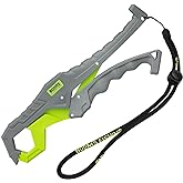 Booms Fishing G05 Lip Gripper Saltwater, 9.4" Plastic Catfish Grippers Pliers, Grabber Tool With Lanyard, Grips for Kayak Fishing Accessories, Great Holder for Caught Fish