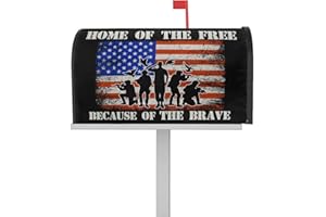 AMZRICHER Patriotic Memorial Day Mailbox Covers Magnetic Standard Size, American Stripes Stars Freedom Flag Post Box Cover Mail Wrap Outdoor Garden Yard Decoration