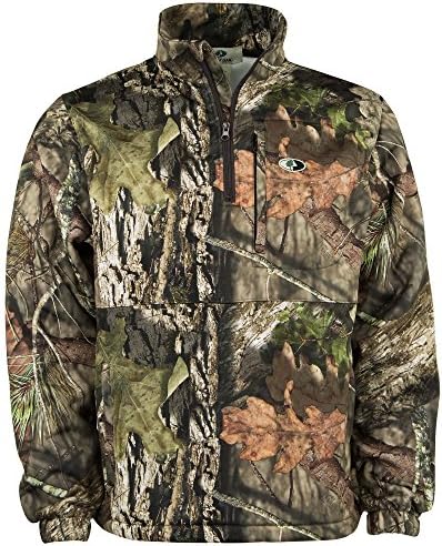 Mossy Oak Youth Performance Quarter Zip Camo Pullover for Hunting and Casual Wear in Break-Up Country & Bottomland