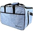 Board Game Bag - Fits 7 Standard-Sized Boxes - Carry With Backpack/Shoulder Strap/Luggage Slip - Padded For Protection - Duffle Bag For Travel Or Game Night - Pocket For Accessories (Sky Blue)
