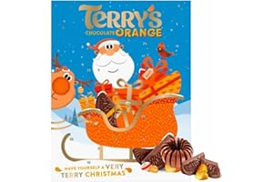 SKYTE® Terry Chocolate Orange Advent Calendar 2024, 24 Days Countdown to Christmas Chocolate Hamper for Stockings, Secret San