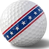 Ponsonbay Golf Balls,Red White &amp; Blue Stars for Practice and On-Course Play | Built with Solid Core, Full Distance Performance, Great Golf Gifts for Men Women Dad Golf Lovers