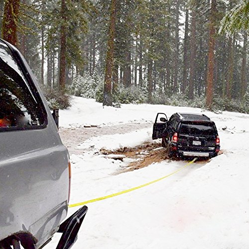 Nylon Tow Strap Heavy Duty Trailer Rope with Safety Hooks 2”x16.4’ 11000 LBS Capacity High Strength Emergency Towing Rope Cable Cord for Cars Trucks
