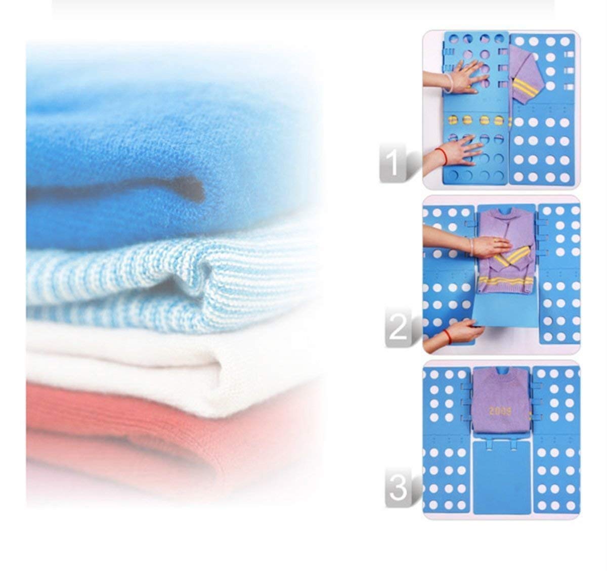Tavola pieghevole per vestiti, tavola pieghevole per magliette, cartella vestiti per camicie e bambini, tavola pieghevole per adulti e adulti, organizer per magliette durevoli per adulti e bambini