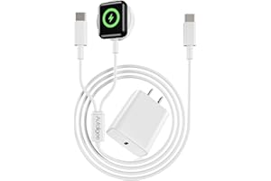 AUTALLGEE Upgraded [MFi Certified] 2 in 1 Fast Charging Cable for iPhone17 16 15 Charger,Travel for Apple Watch Charger USB C Cable Cord with 20W Wall Charger Block for iWatch Series Ultra/SE/10/9/8/7/6/5/4/3/2