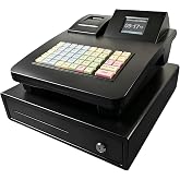 Electronic Cash Register for Small Business, POS System with Receipt Printer for Retail and Restaurant, Simple Cashier Register with Manual Override, Cajas Registradoras para Negocios