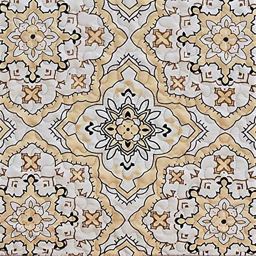 Hannah Linen 4 Piece Down Alternative Quilt Set with Shams and Decorative Pillow - Premium Quality - Hypoallergenic -Plush Microfiber Fill - Machine Washable - (King, Taupe Greyson)