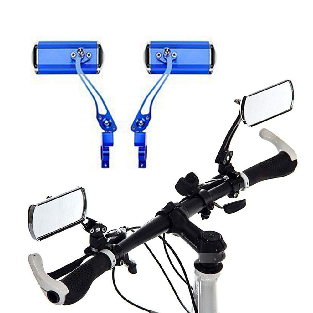 Twshiny Bike Mirrors, 1 Pair Aluminium Mountain Bicycle Motor Scooter Rear View Back Mirror Wing Mirror