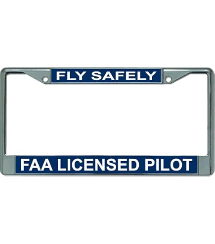 thumbnail image 2 of BLVD Black License Plate Frame – I’D RATHER BE FLYING Airplane Design 2 of 3