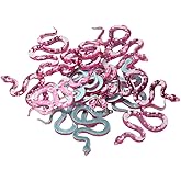 diyhub 20Pcs Snake Charm with Flower & Moon Pattern Acrylic Pendants for DIY Earrings Necklaces Bracelets Accessorie