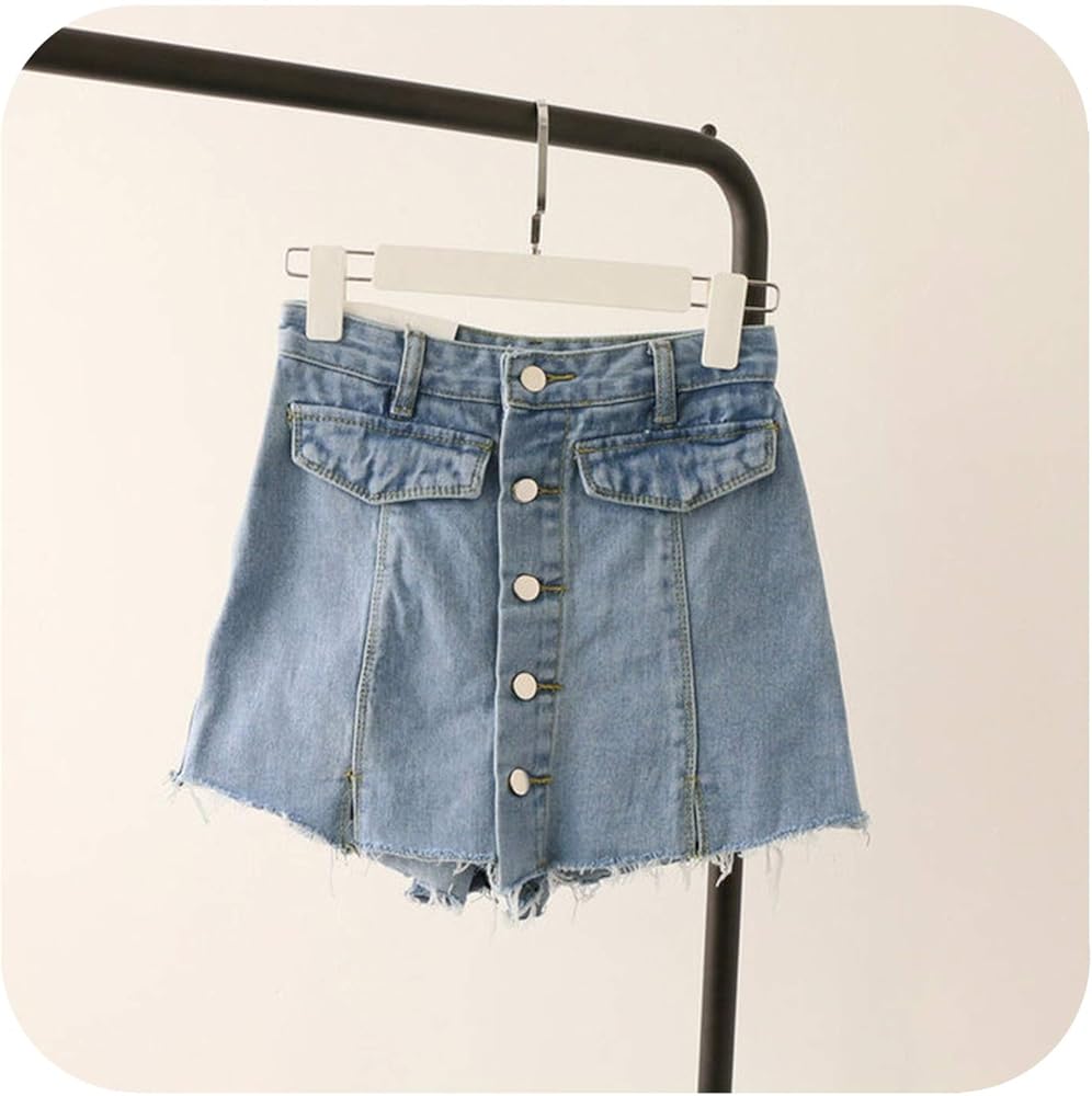 amazon black denim skirt