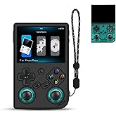 FIOPAZ for Anbernic RG35XX Pro Silicone Protective Case, Only Compatible with RG35XXPro Handheld Game Console Accessories, Anti-Scratch Washable Soft Silicone Cover with Lanyard (Black)