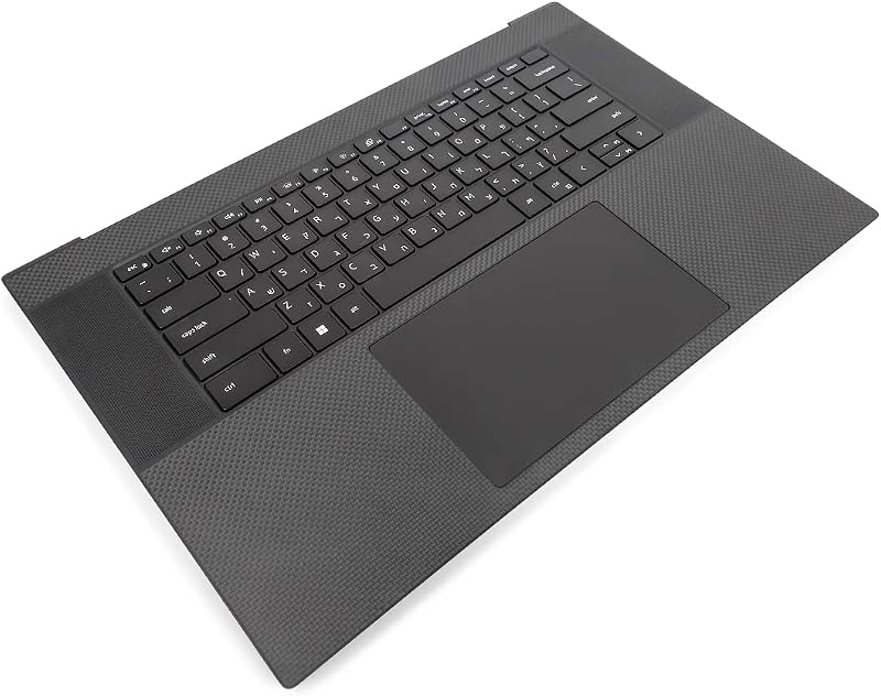 Dell XPS 9730 Palmrest Touchpad Hebrew Backlit Keyboard 00FWJ2 0D3CFM Renewed
