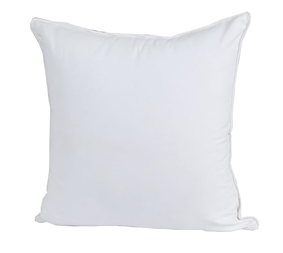 HOMESCAPES 100 Cotton Plain Off White Cushion Cover 30 x 30 cm