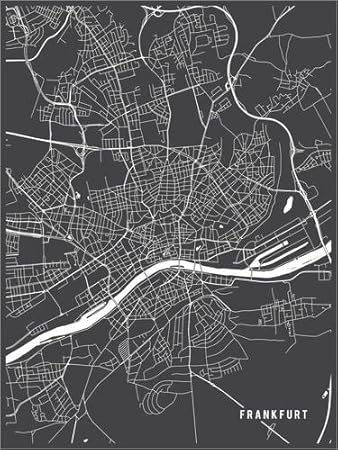 Posterlounge Forex Platte 30 X!    40 Cm Frankfurt Deutschland Karte | Xm forex kart Posterlounge Forex Platte 30 X 40 !   Cm Frankfurt Deutschland Karte -