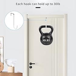 FYY Over The Door Hooks, 6 Pack Upgraded Long Door
