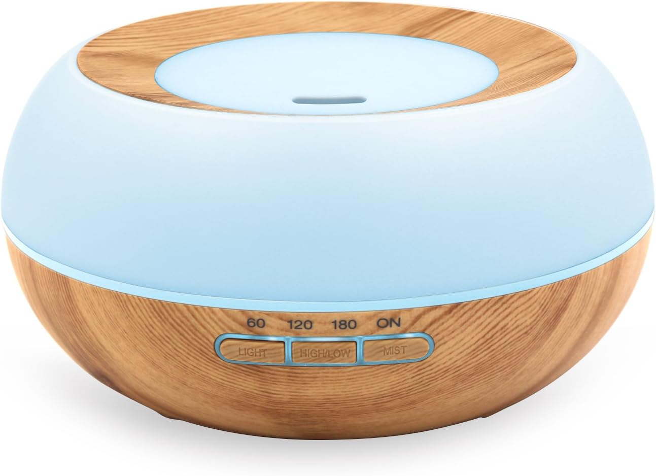 WSTA Essential Oil Diffuser, 300ml Ultrasonic Cool Mist Aroma Humidifier, 7 Color LED Lights Wood Grain Humidifier for Home,Office, Bedroom,Babyroom,Yoga,Spa