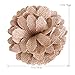 NUOLUX Hessian Burlap Daisy Flowers for Christmas Wedding Decoration 5pcs