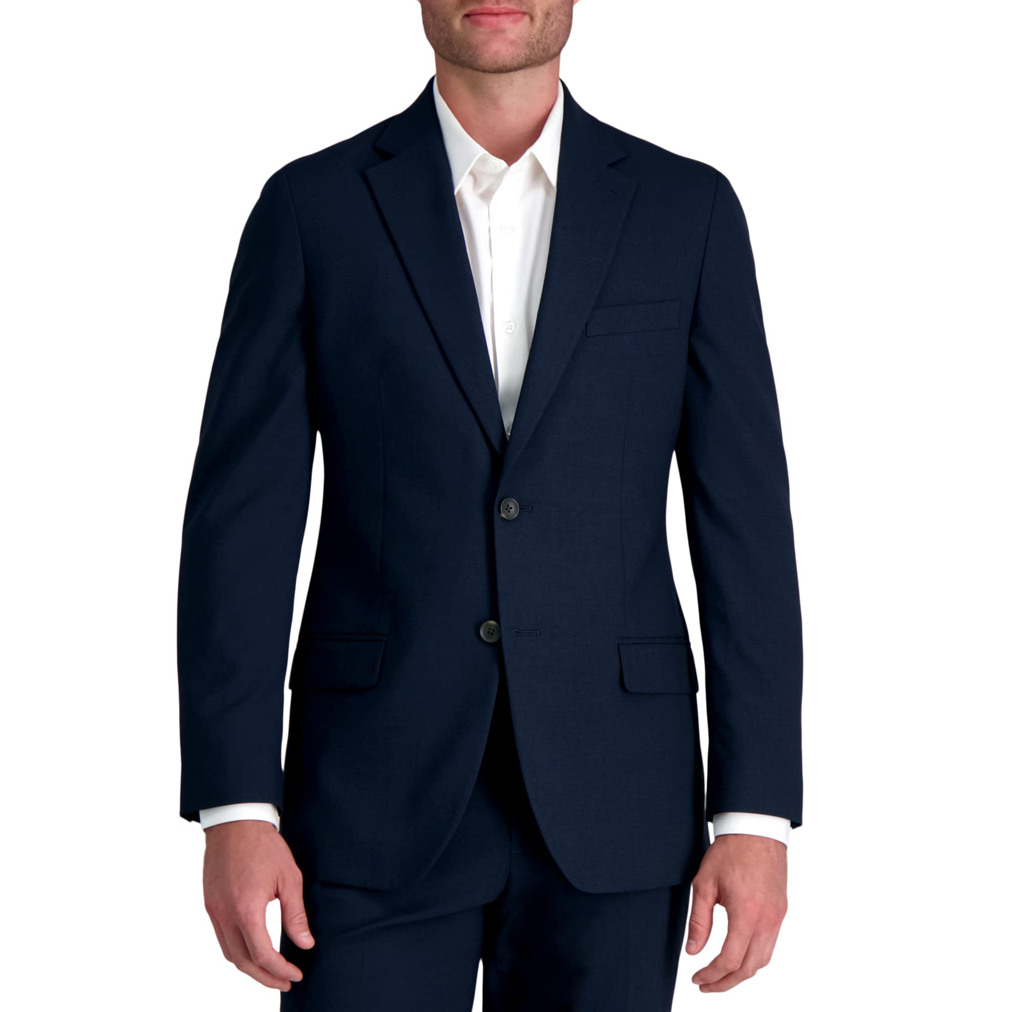 Haggar J.M Men's Premium Stretch Tailored Fit Subtle Pattern Suit Separates-Pants, Navy-Jacket, 48 Image