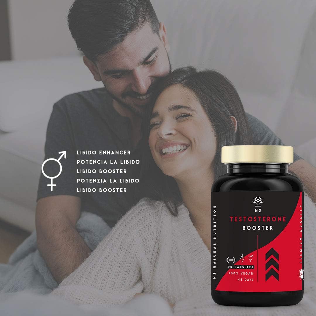 Maca, Vitamin B6, Ginseng, Zinc, L-Taurine, Black Pepper. 90 Plant-Based Capsules. VEGAN Certified. N2 Natural Nutrition - Image 4