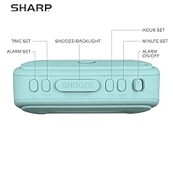 SHARP Digital Alarm Clock – Tactile Case with