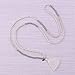 KELITCH Crysta AB Beaded Long Necklace White Tassel Pendant Women Strand Bracelet for Summer (White)