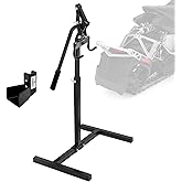 PVNIEFC Snowmobile Lever Lift Stand with Handlebar Cup, Max 32" Bumper Lift Height, Easy Sled Lift Stand for Garage Storage, 