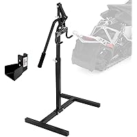 PVNIEFC Snowmobile Lever Lift Stand with Handlebar Cup, Max 32" Bumper Lift Height, Easy Sled Lift Stand for Garage Storage,