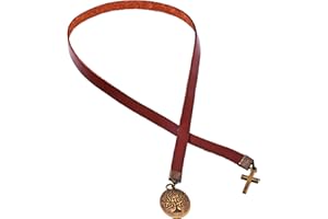 BLBMH Genuine Leather Bookmark Bible Ribbon Book Mark Tree of Life Cross Christian Gifts for Women Men Book Lovers -LB1