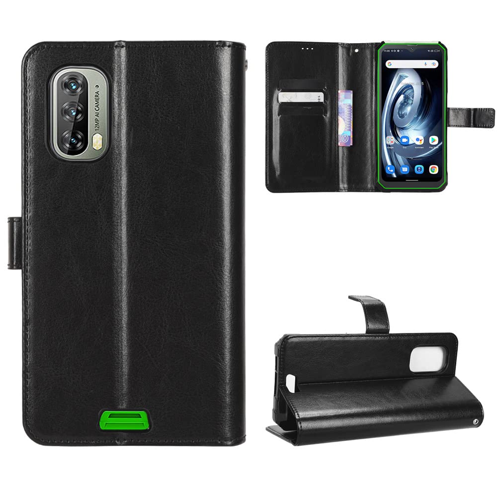 Blackview BV7100 Case [Wallet Case] [Kickstand] [Card Slots] [Magnetic Flip Cover] Compatible with Blackview BV7100 Smartphone(Black)
