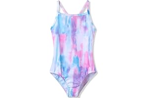 TENVDA Girls One Piece Swimsuits Sport Halter Swimwear Beach Bathing Suit