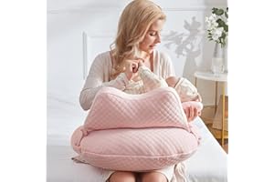 WYXunPlanet Nursing Pillow, Breastfeeding Pillow for Breastfeeding and Bottle Feeding to Reduce Strain on arms and Back, Bett