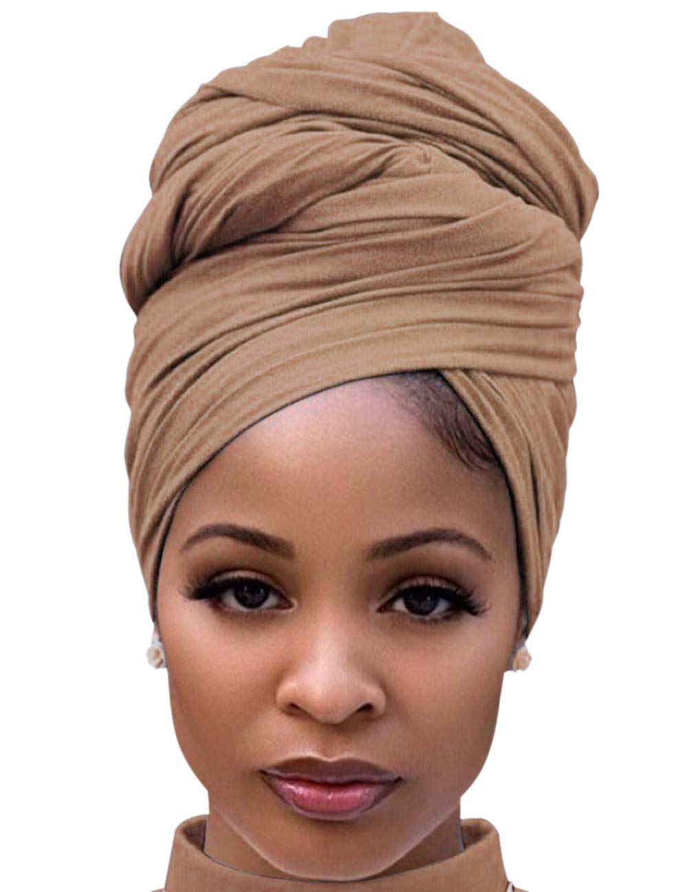 DRESHOW Hair Wrap for Black Women with Natural Hair Large Stretch Soft Edge Scarves for Braids Dreadlocks