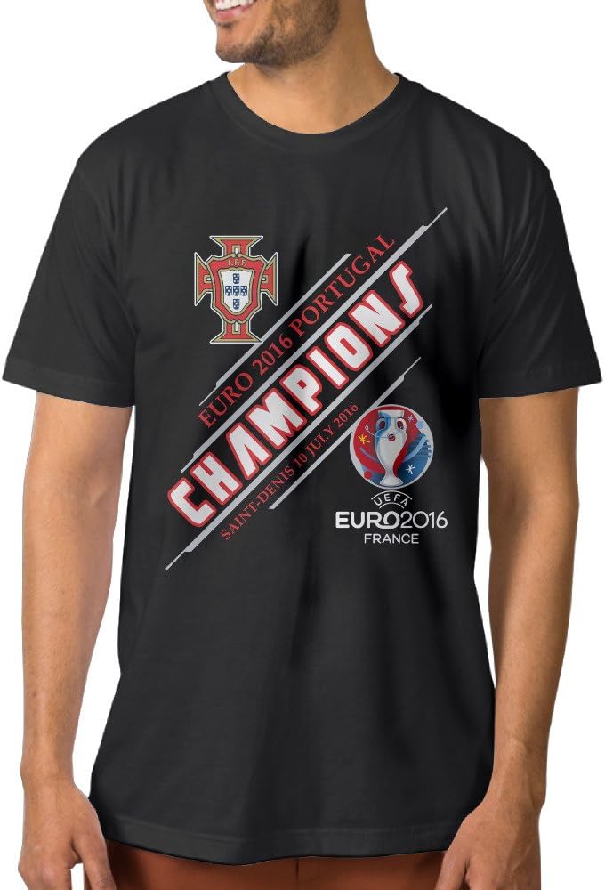 Men's Portugal Euro 2016 Champions Cotton Short Sleeve T Shirt