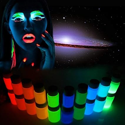 Seasaleshop Uv Licht Bodypainting Schminke Bodypainting Schwarzlicht Korperfarbe Fur Body Und Facepainting Fluoreszierende Farben Im Schminkset Fur Knalligen Glow Effekt Amazon De Kuche Haushalt