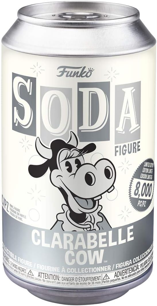 Funko Vinyl SODA, Disney, Clarabelle Cow, 1/6 Odds for Rare Chase Variant Mickey Mouse, Collectable Vinyl Figure, Gift Idea