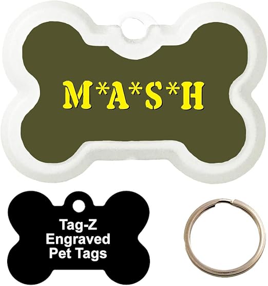 bone shaped dog tag